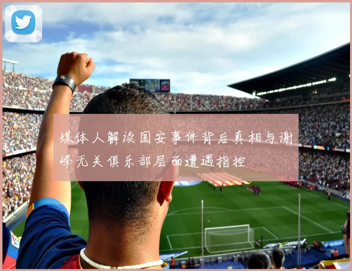 媒体人解读国安事件背后真相与谢峰无关俱乐部层面遭遇指控